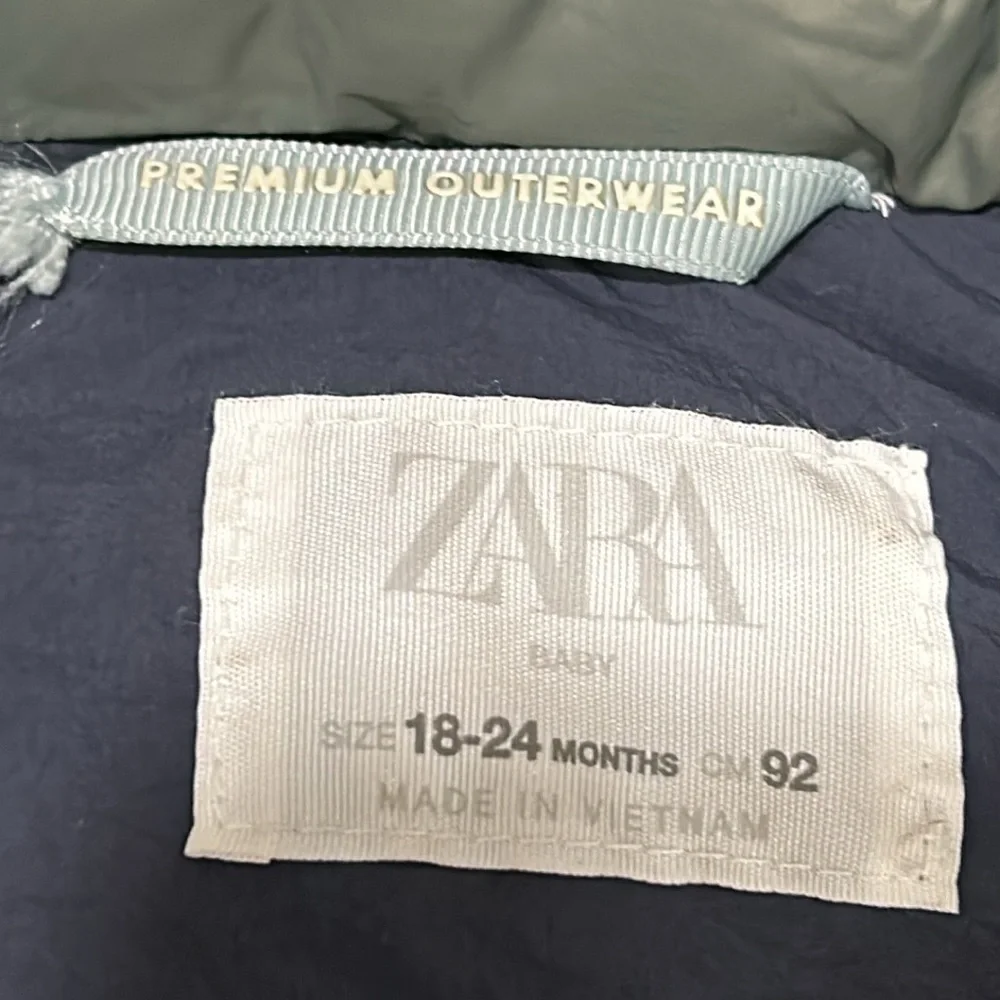 Zara Green Puffer Jacket